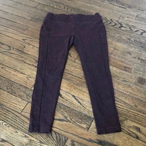 Maroon Marled Loft Leggings